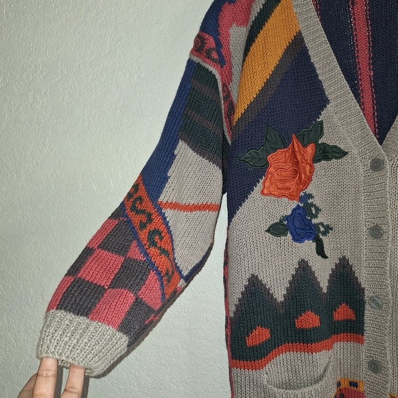 Vtg. Together 90's Cardigan Sweater Button Front/Pockets Women's Size XL - Picture 3 of 10